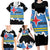 Aruba Dushi Tera Family Matching Long Sleeve Bodycon Dress and Hawaiian Shirt Coat Of Arms Torn Paper Stylized
