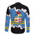 Aruba Dushi Tera Family Matching Puletasi and Hawaiian Shirt Coat Of Arms Torn Paper Stylized