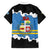 Aruba Dushi Tera Family Matching Summer Maxi Dress and Hawaiian Shirt Coat Of Arms Torn Paper Stylized