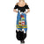 Aruba Dushi Tera Family Matching Summer Maxi Dress and Hawaiian Shirt Coat Of Arms Torn Paper Stylized