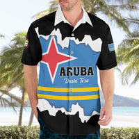 Aruba Dushi Tera Hawaiian Shirt Coat Of Arms Torn Paper Stylized