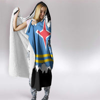 Aruba Dushi Tera Hooded Blanket Coat Of Arms Torn Paper Stylized
