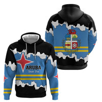 Aruba Dushi Tera Hoodie Coat Of Arms Torn Paper Stylized