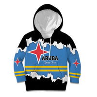 Aruba Dushi Tera Kid Hoodie Coat Of Arms Torn Paper Stylized