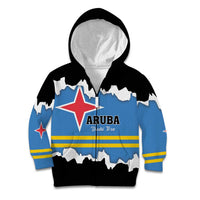Aruba Dushi Tera Kid Hoodie Coat Of Arms Torn Paper Stylized