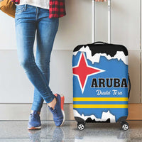 Aruba Dushi Tera Luggage Cover Coat Of Arms Torn Paper Stylized