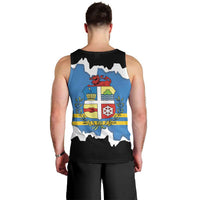Aruba Dushi Tera Men Tank Top Coat Of Arms Torn Paper Stylized