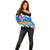 Aruba Dushi Tera Off Shoulder Sweater Coat Of Arms Torn Paper Stylized