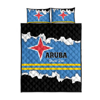 Aruba Dushi Tera Quilt Bed Set Coat Of Arms Torn Paper Stylized