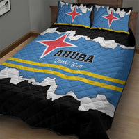 Aruba Dushi Tera Quilt Bed Set Coat Of Arms Torn Paper Stylized