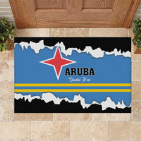 Aruba Dushi Tera Rubber Doormat Coat Of Arms Torn Paper Stylized