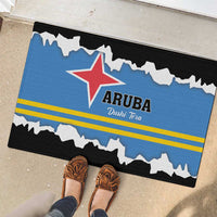 Aruba Dushi Tera Rubber Doormat Coat Of Arms Torn Paper Stylized