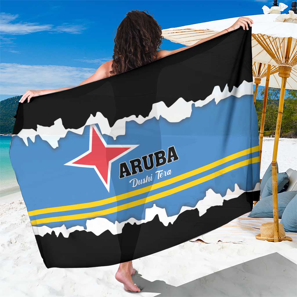 Aruba Dushi Tera Sarong Coat Of Arms Torn Paper Stylized