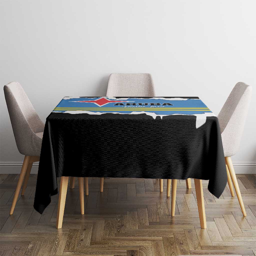 Aruba Dushi Tera Tablecloth Coat Of Arms Torn Paper Stylized