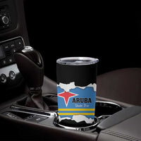 Aruba Dushi Tera Tumbler Cup Coat Of Arms Torn Paper Stylized