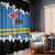 Aruba Dushi Tera Window Curtain Coat Of Arms Torn Paper Stylized
