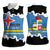 Aruba Dushi Tera Women Sleeveless Polo Shirt Coat Of Arms Torn Paper Stylized