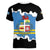 Aruba Dushi Tera Women V-Neck T-Shirt Coat Of Arms Torn Paper Stylized