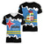 Aruba Dushi Tera Women V-Neck T-Shirt Coat Of Arms Torn Paper Stylized