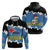 Aruba Dushi Tera Zip Hoodie Coat Of Arms Torn Paper Stylized