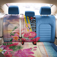 Aruba Flamingo Back Car Seat Cover Tropical Sunset Vibes