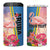Personalised Aruba Flamingo 4 in 1 Can Cooler Tumbler Tropical Sunset Vibes