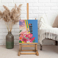 Aruba Flamingo Canvas Wall Art Tropical Sunset Vibes