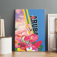 Aruba Flamingo Canvas Wall Art Tropical Sunset Vibes