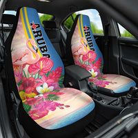 Aruba Flamingo Car Seat Cover Tropical Sunset Vibes