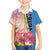 Personalised Aruba Flamingo Family Matching Off The Shoulder Long Sleeve Dress and Hawaiian Shirt Tropical Sunset Vibes