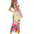 Personalised Aruba Flamingo Family Matching Short Sleeve Bodycon Dress and Hawaiian Shirt Tropical Sunset Vibes