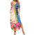 Personalised Aruba Flamingo Family Matching Summer Maxi Dress and Hawaiian Shirt Tropical Sunset Vibes