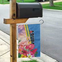 Aruba Flamingo Garden Flag Tropical Sunset Vibes