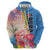 Personalised Aruba Flamingo Hoodie Tropical Sunset Vibes