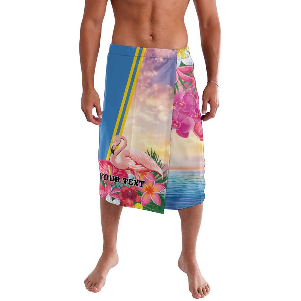 Personalised Aruba Flamingo Lavalava Tropical Sunset Vibes