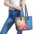 Aruba Flamingo Leather Tote Bag Tropical Sunset Vibes
