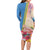 Personalised Aruba Flamingo Long Sleeve Bodycon Dress Tropical Sunset Vibes