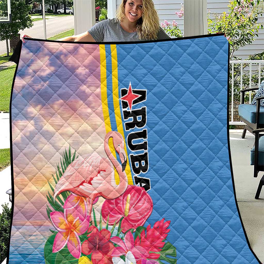 Aruba Flamingo Quilt Tropical Sunset Vibes