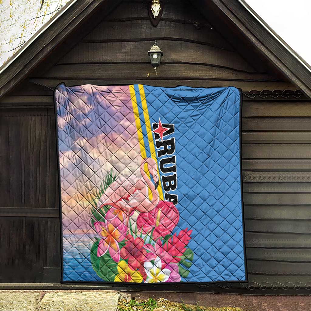 Aruba Flamingo Quilt Tropical Sunset Vibes