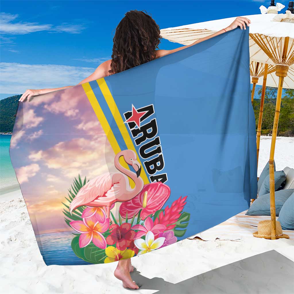 Aruba Flamingo Sarong Tropical Sunset Vibes