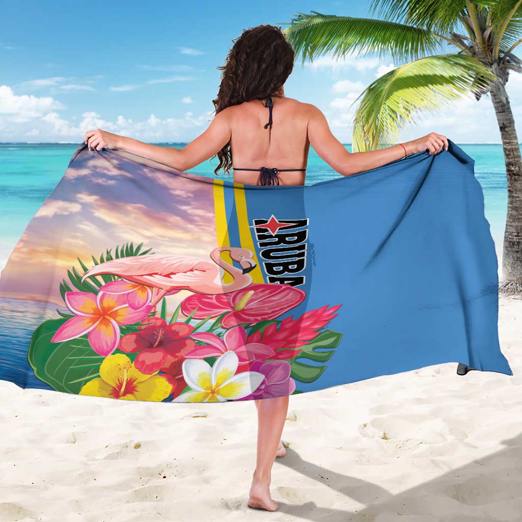 Aruba Flamingo Sarong Tropical Sunset Vibes