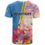 Personalised Aruba Flamingo T Shirt Tropical Sunset Vibes