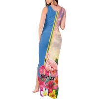 Personalised Aruba Flamingo Tank Maxi Dress Tropical Sunset Vibes