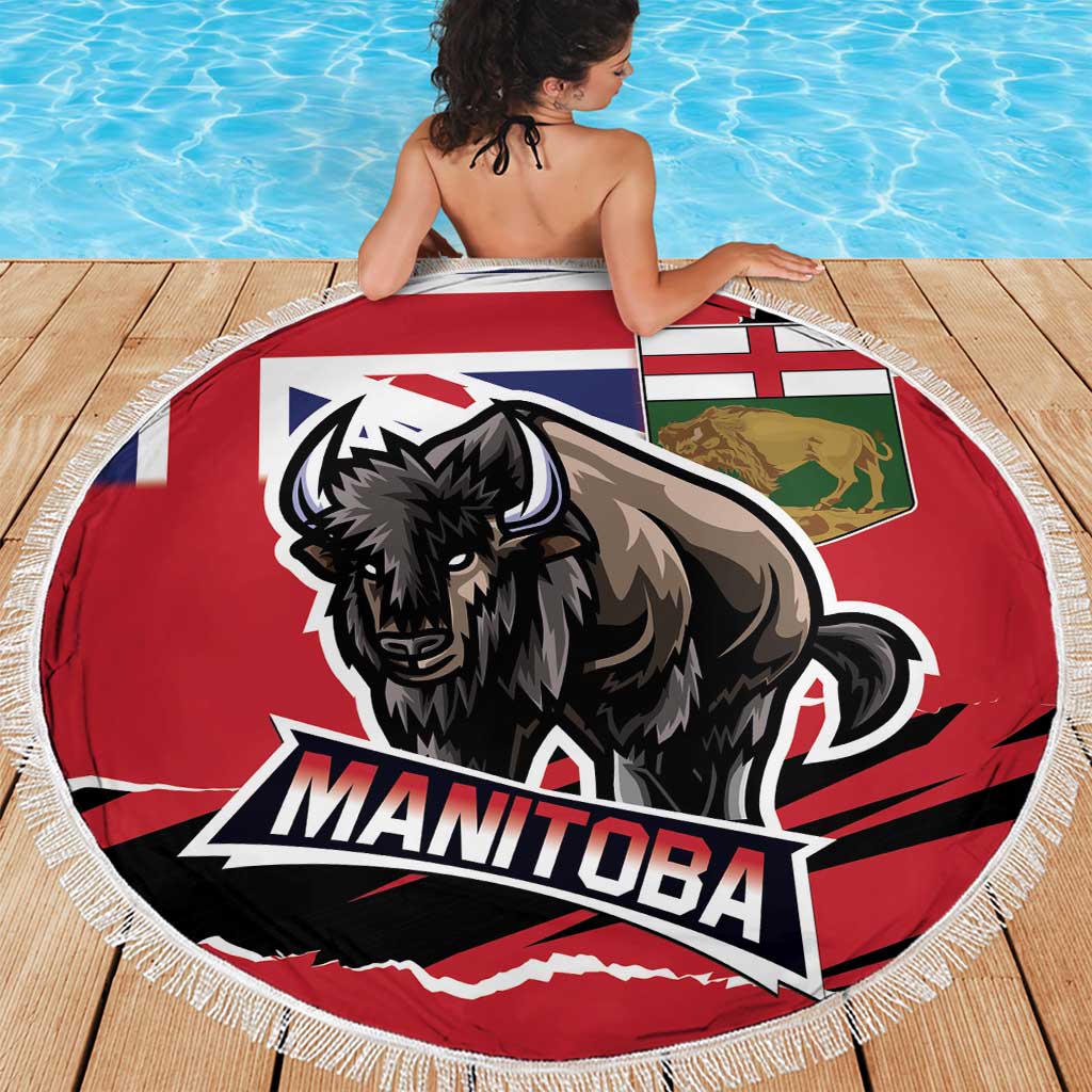 Canada Manitoba Province Bison Beach Blanket Gloriosus et Liber