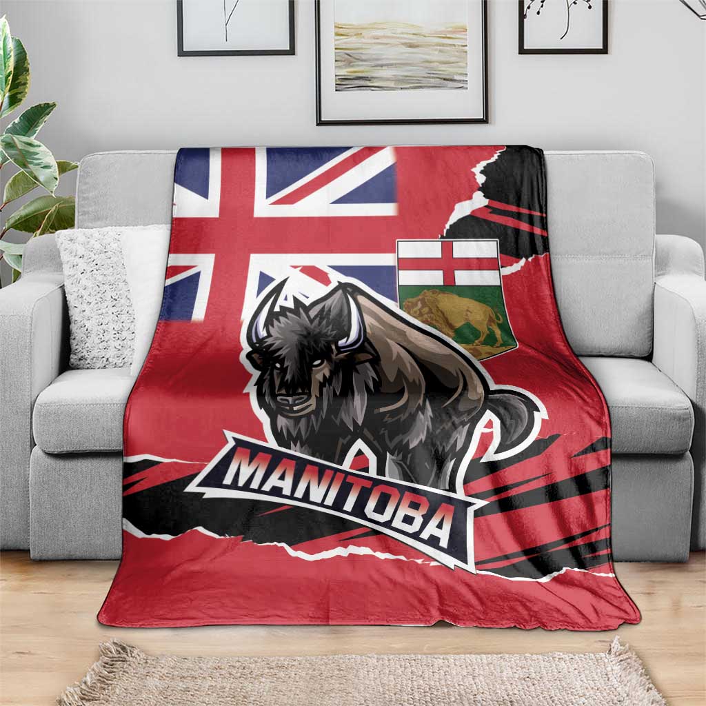 Canada Manitoba Province Bison Blanket Gloriosus et Liber