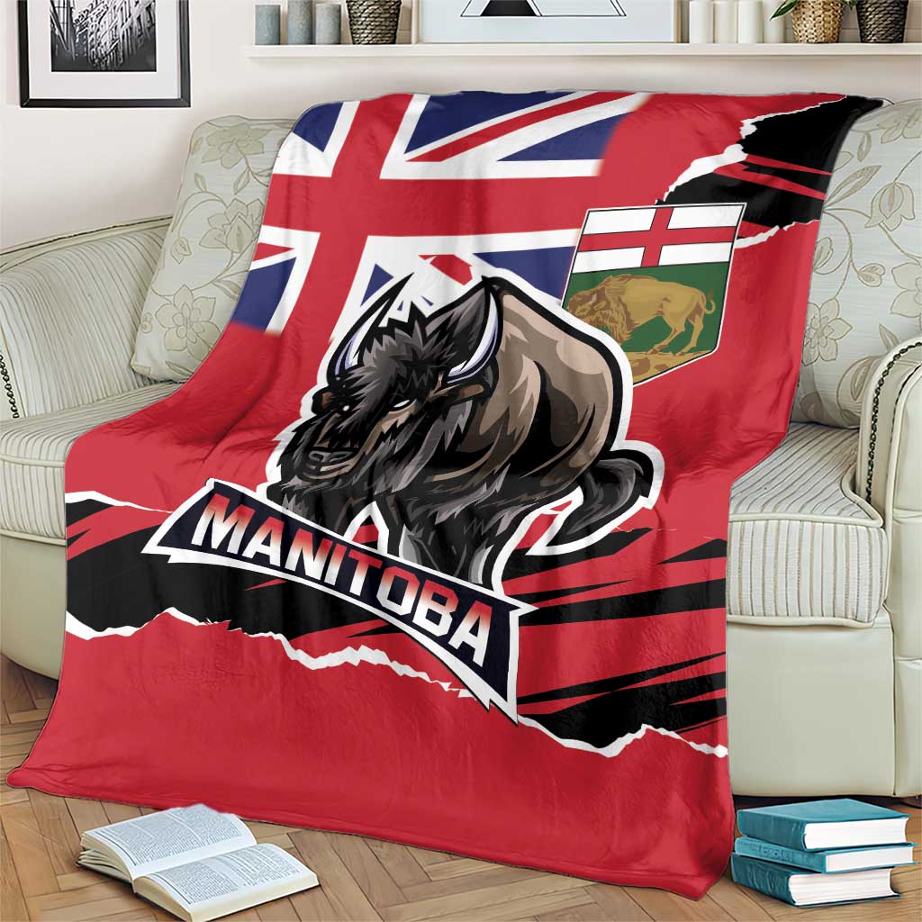 Canada Manitoba Province Bison Blanket Gloriosus et Liber