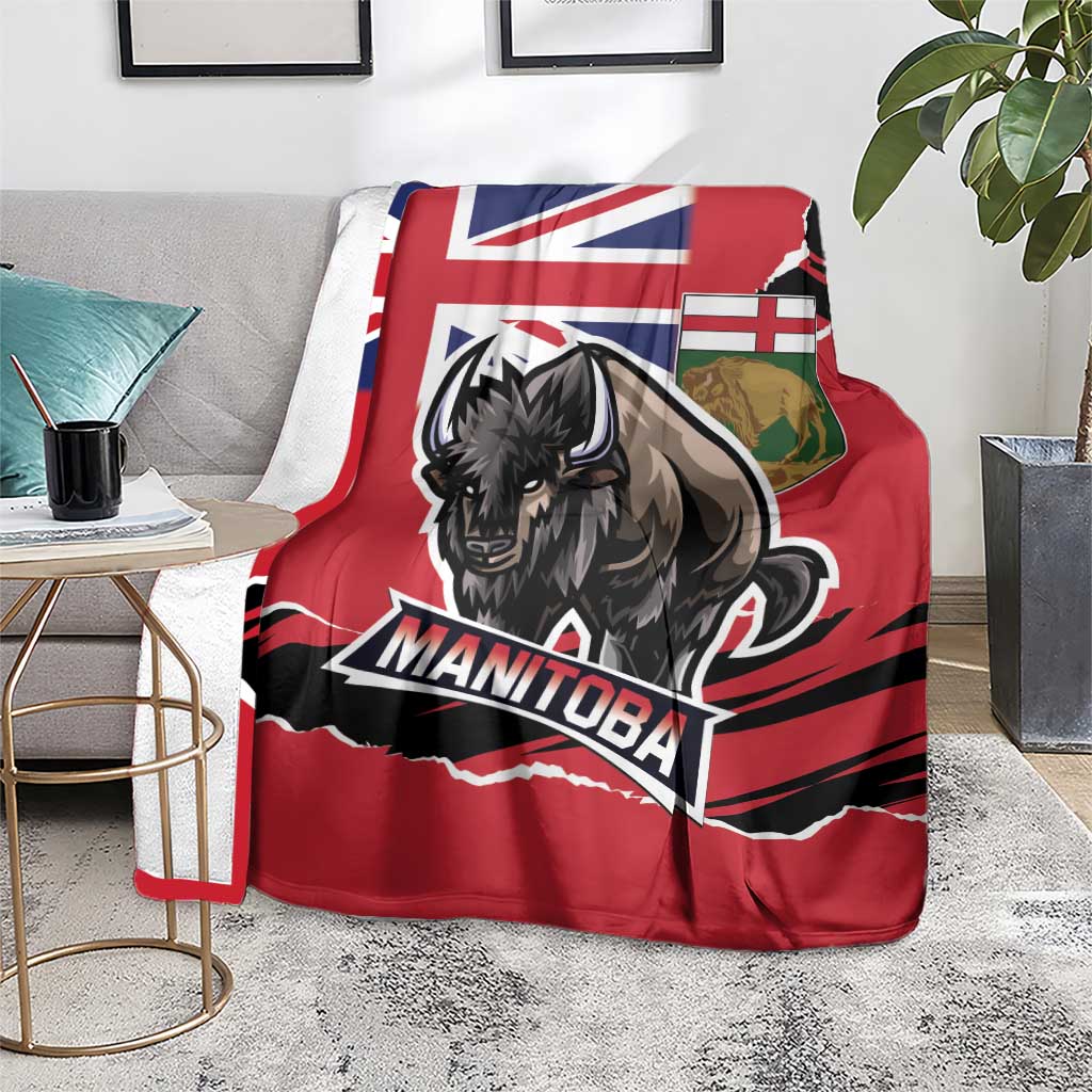 Canada Manitoba Province Bison Blanket Gloriosus et Liber