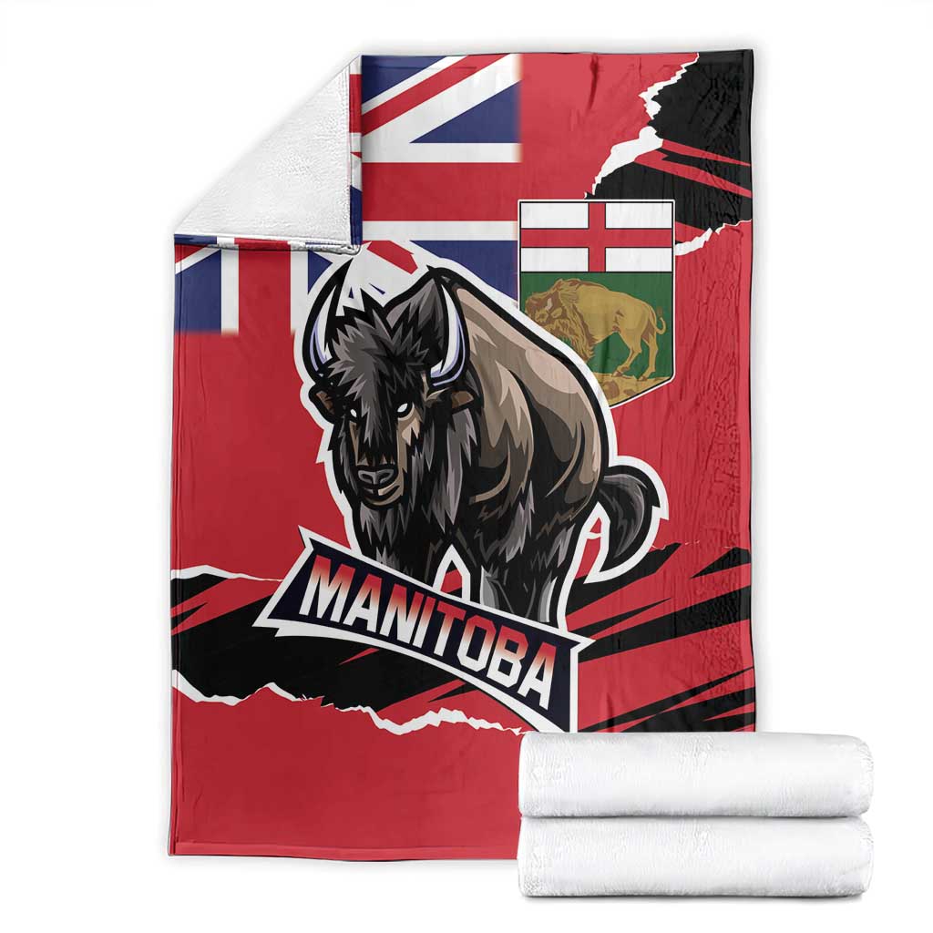 Canada Manitoba Province Bison Blanket Gloriosus et Liber
