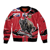 Personalized Canada Manitoba Province Bison Bomber Jacket Gloriosus et Liber