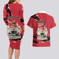 Personalized Canada Manitoba Province Bison Couples Matching Long Sleeve Bodycon Dress and Hawaiian Shirt Gloriosus et Liber